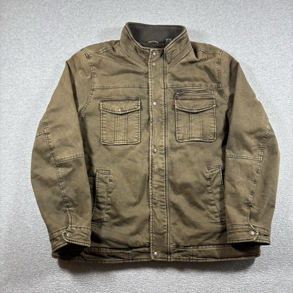 Levi's Other - Levi's Military Field Trucker Canvas Quilted Men Jacket 2XL Utility Multi Pocket